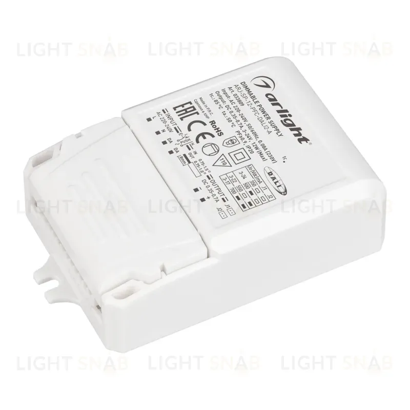 Блок питания Arlight ARJ-SP-12-PFC-DALI2-A (12W, 3-24V, 0.35-0.7A) 033809 033809
