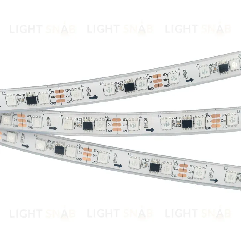 Светодиодная лента герметичная Arlight SPI-PFS-B60-12mm 12V RGB-PX3 (14.4W/m, IP67, 5060, 5m) 026155(3) 026155(3)