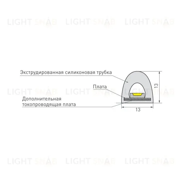 Светодиодная лента герметичная Arlight RTW-PWT-A180-13mm 24V Day4000 (14.4 W/m, IP68, 2835, 5m) 024291(2) 024291(2)
