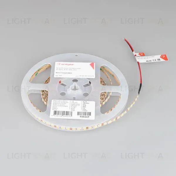 Светодиодная лента Arlight RZ-A120-6mm 12V Warm3000 (12 W/m, IP20, 2835, 5m) 036449 036449
