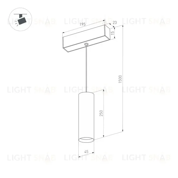 Трековый светильник Arlight Mag-Orient-Spot-Hang-R45-12W Warm3000 035714 035714