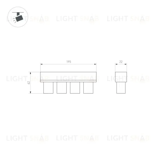 Трековый светильник Arlight Mag-Orient-Krater-L195-12W Day4000 035580 035580