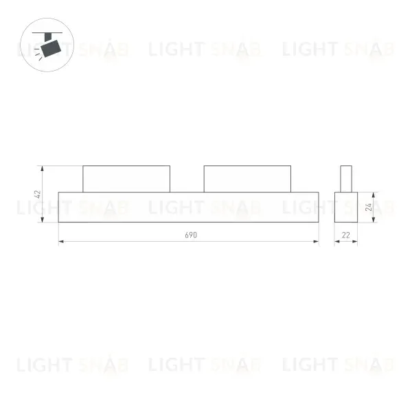 Трековый светильник Arlight Mag-Orient-Flat-L690-24W Warm3000 035569 035569