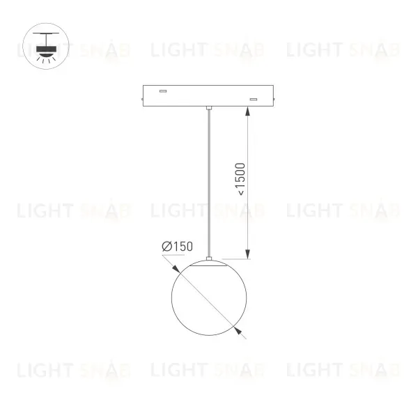 Трековый светильник Arlight Mag-Orient-Sfero-Hang-R150-10W Warm3000 036049 036049