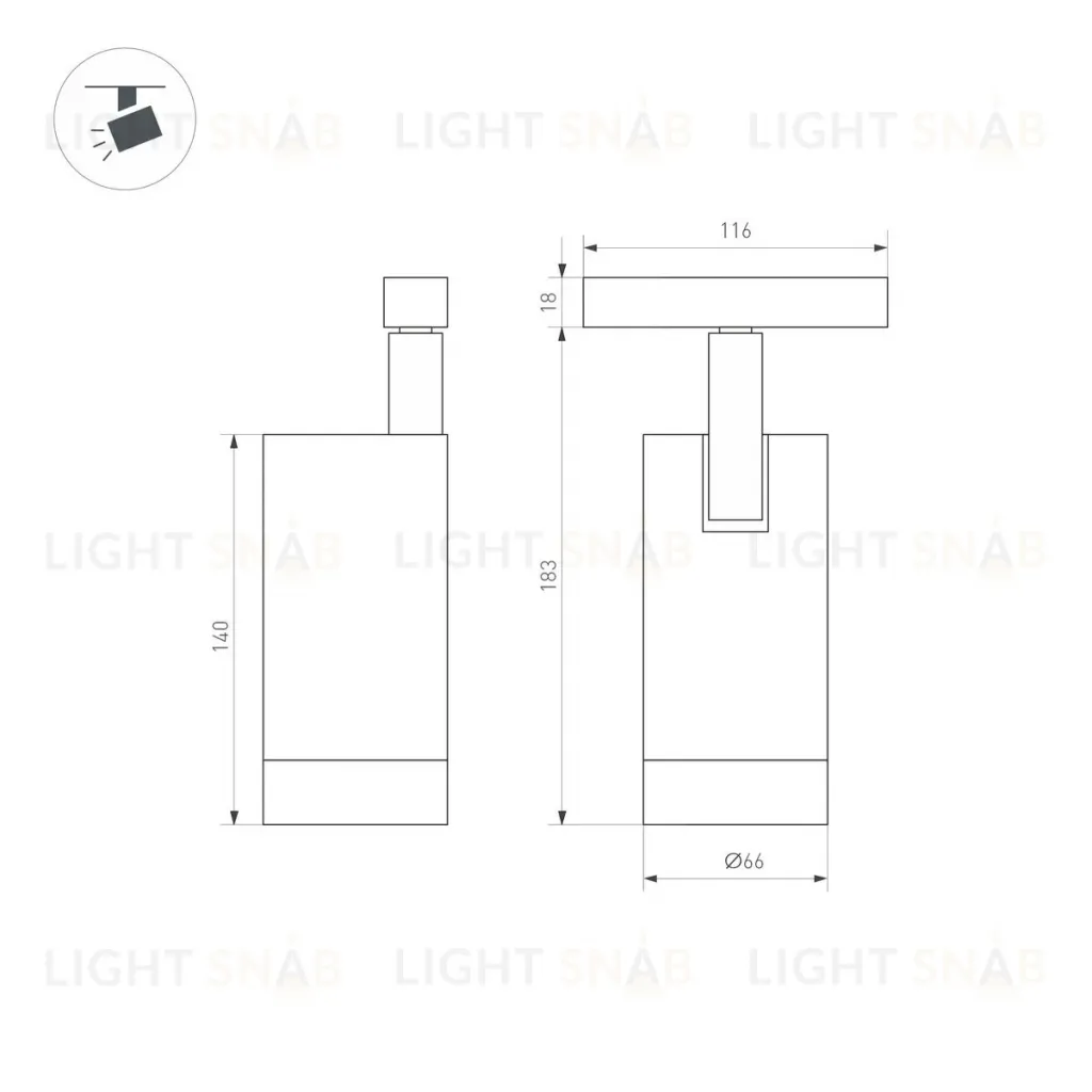Трековый светильник Arlight Mag-Orient-Spot-R65-20W Day4000 037122 037122