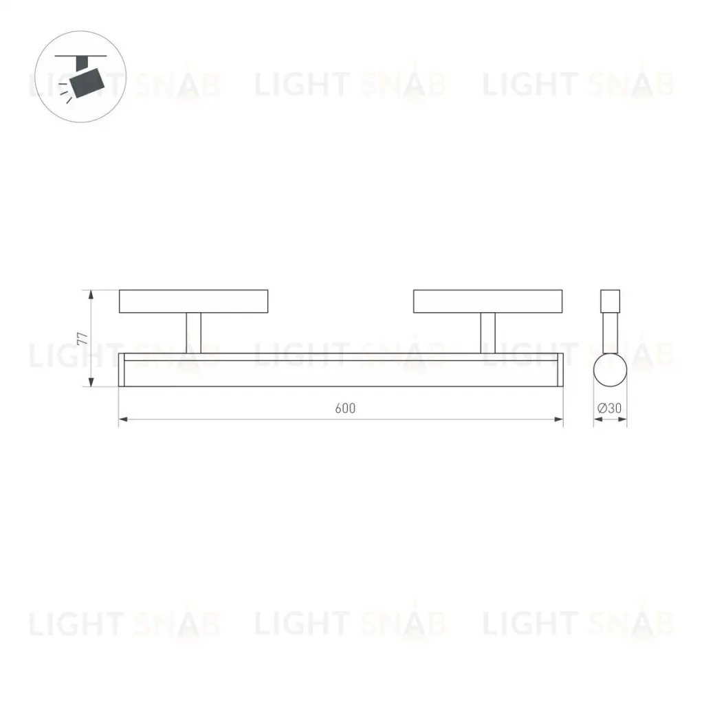 Трековый светильник Arlight Mag-Orient-Tube-Corner-L600-20W Day4000 037348 037348