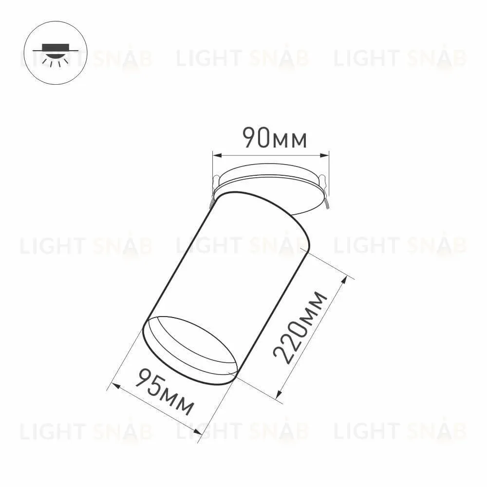 Встраиваемый спот Arlight SP-Polo-Built-R95-25W Day4000 027340 027340