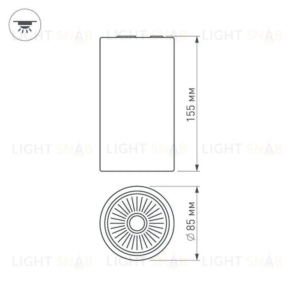 Накладной светильник Arlight SP-Polo-R85-1-15W Day White 40deg 022950 022950