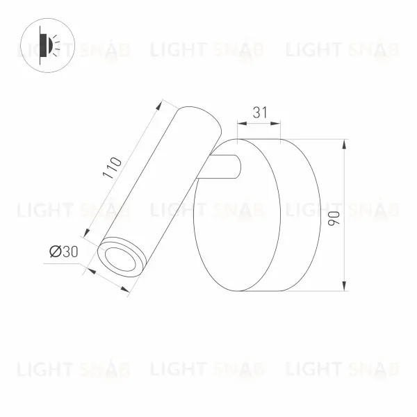 Спот Arlight SP-Bed-NB-R90-3W Warm3000 034060 034060