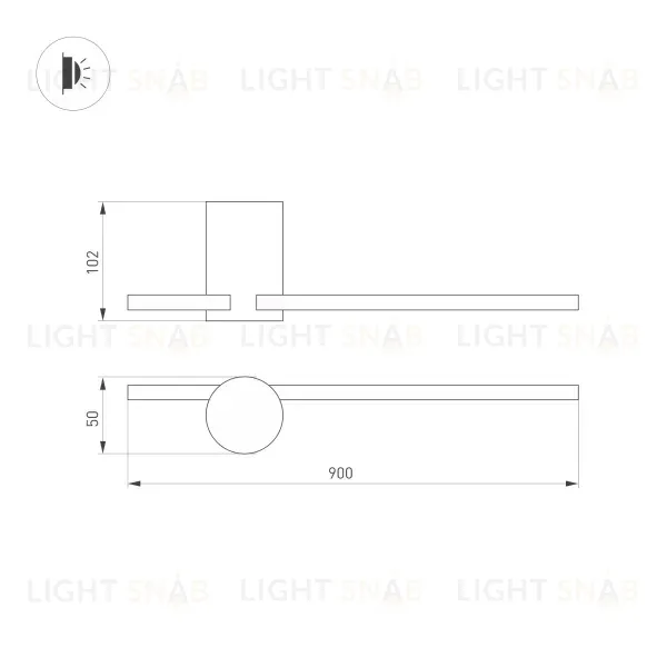 Настенный светильник Arlight SP-Vinci-S900x55-10W Day4000 033550 033550