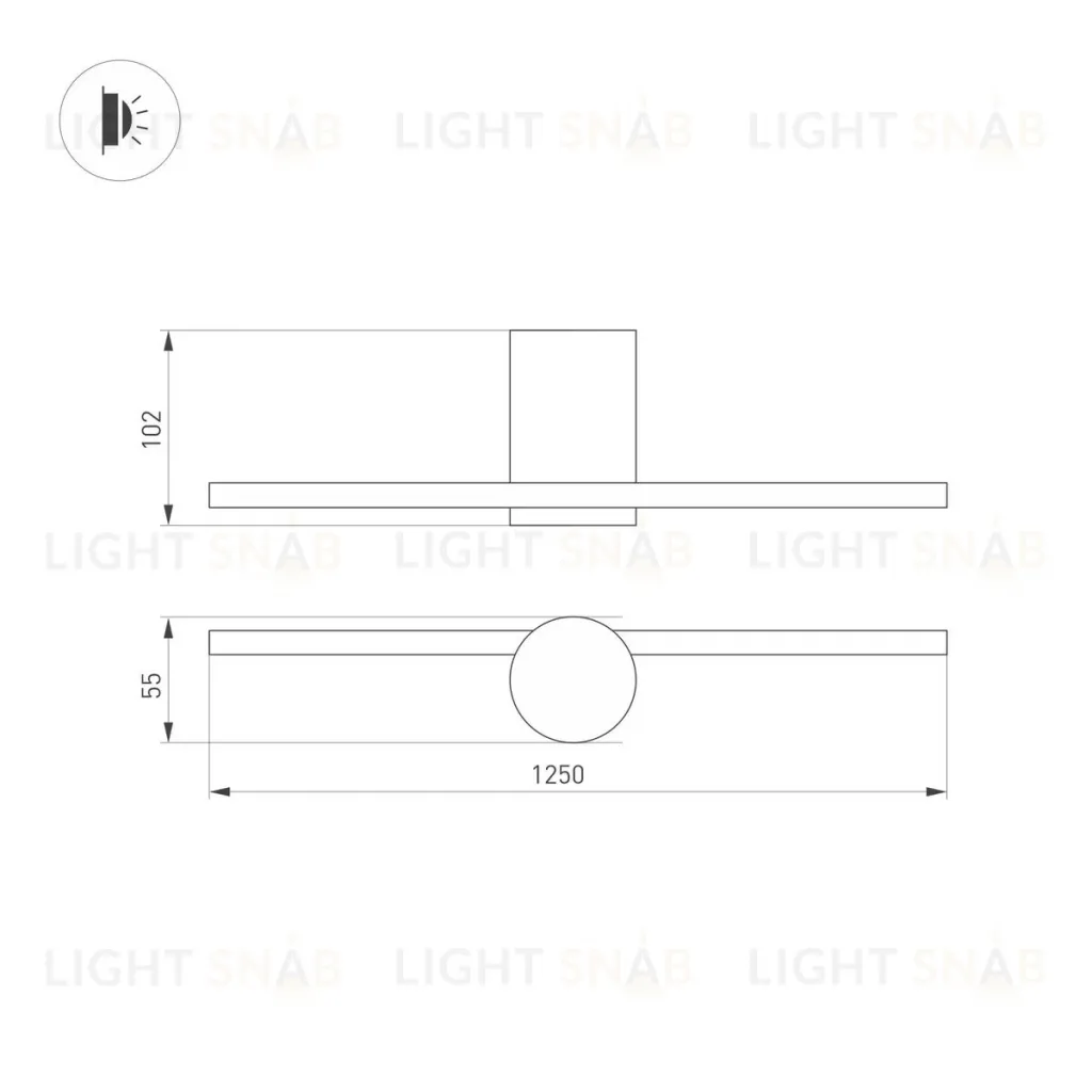 Настенный светильник Arlight SP-Vinci-M-S1200x55-12W Day4000 036930 036930