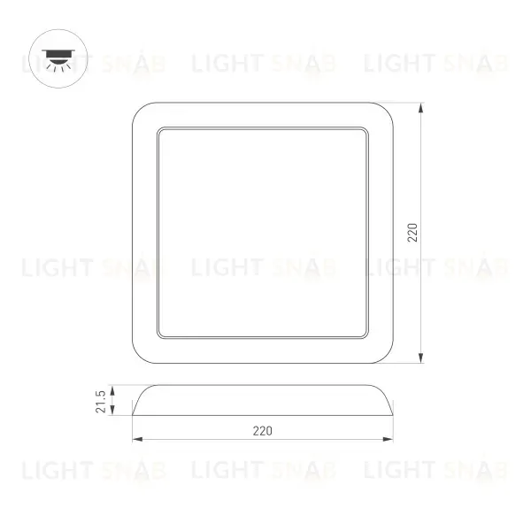 Встраиваемый светильник Arlight CL-Fiokk-S220x220-18W Day4000-Mix 034471 034471