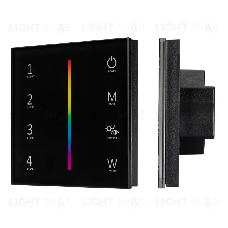 Панель Arlight Smart-P22-RGBW-G-IN Black (12-24V, 4x3A, Sens, 2.4G) 033766 033766