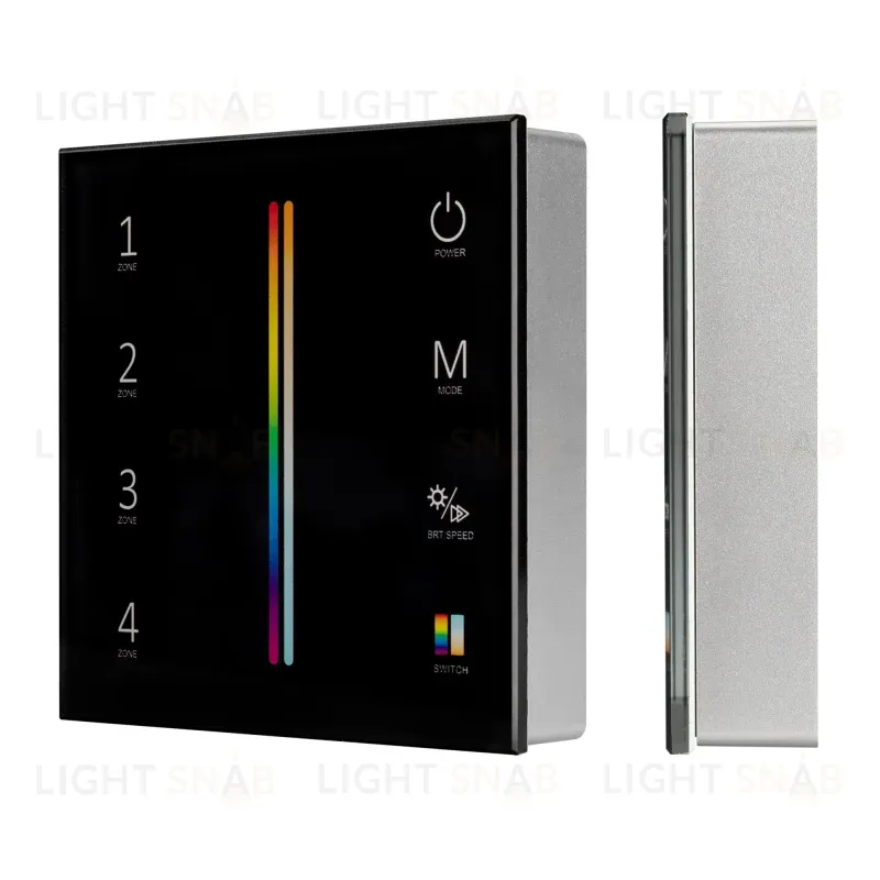 Панель Arlight Sens Smart-P55-Multi Black (3V, 4 зоны, 2.4G) 028310 028310