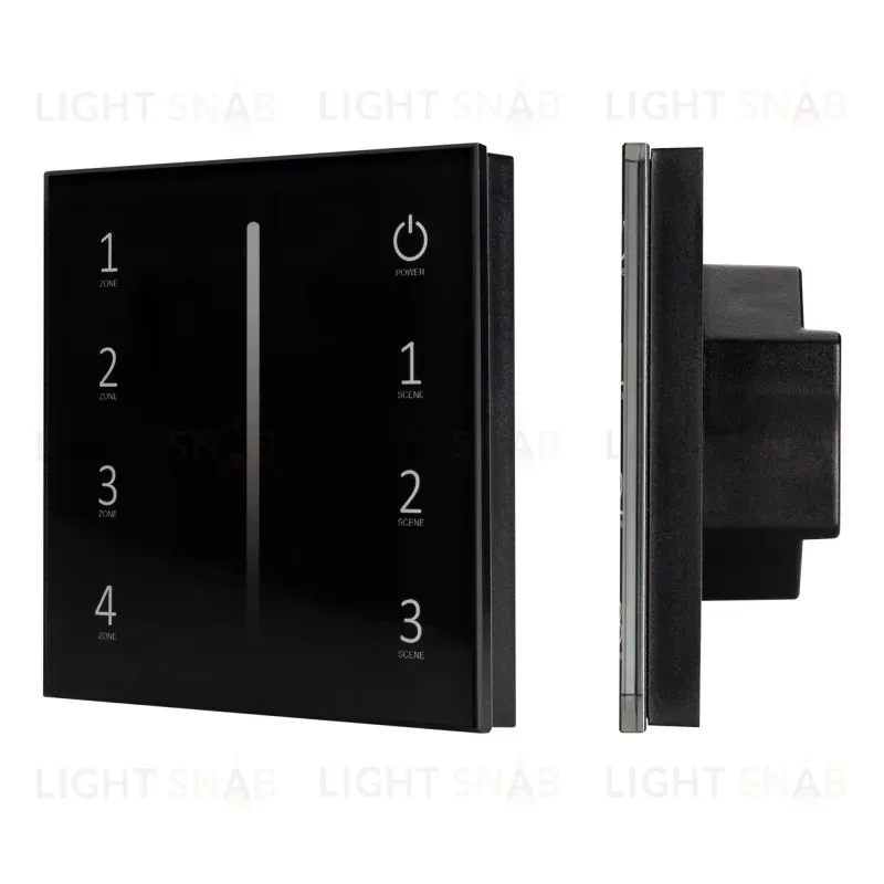 Панель Arlight Sens Smart-P17-Dim Black (230V, 4 зоны, 2.4G) 028129 028129