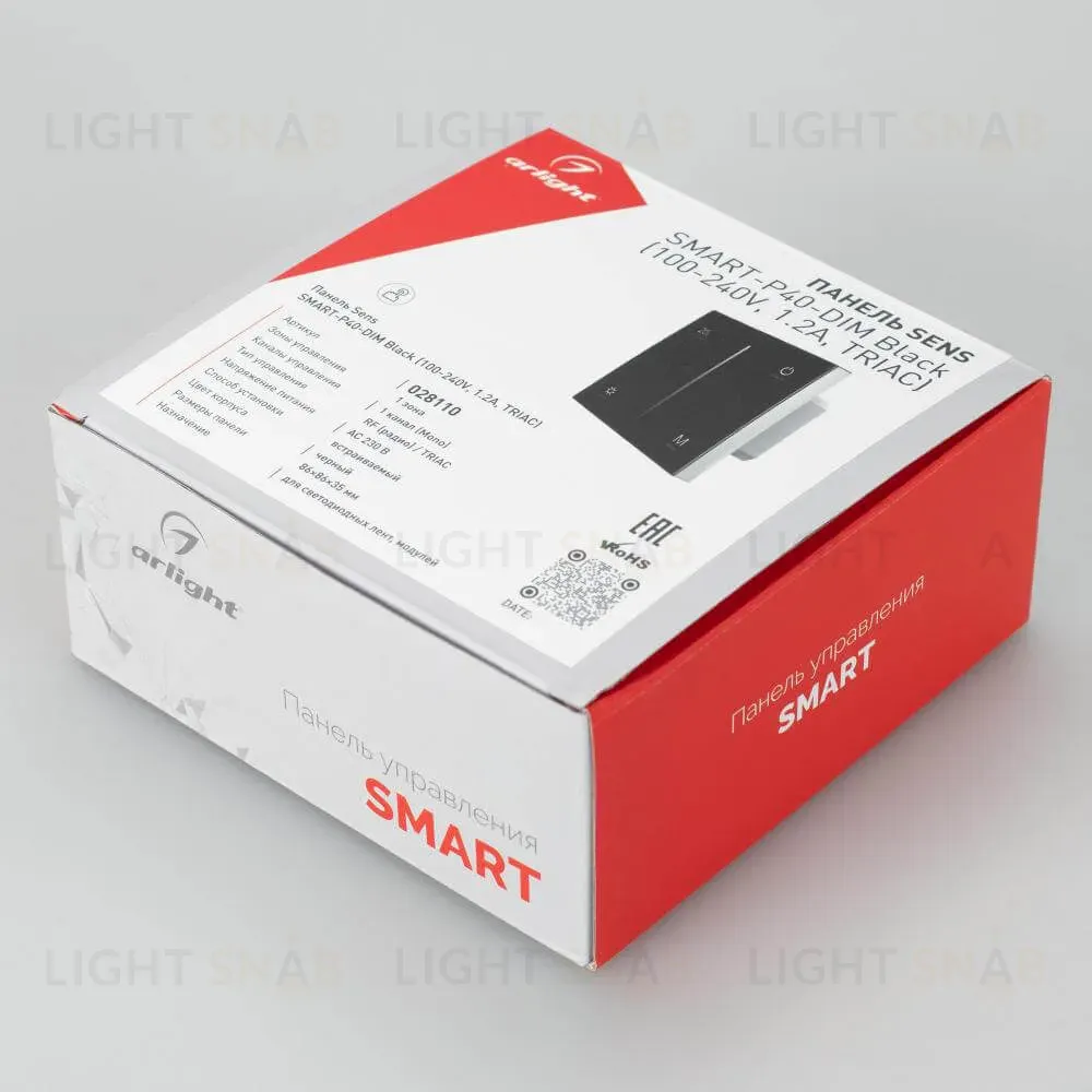 Панель Arlight Smart-P36-Dim-IN Black (230V, 1.2A, Triac, Sens, 2.4G) 028110 028110