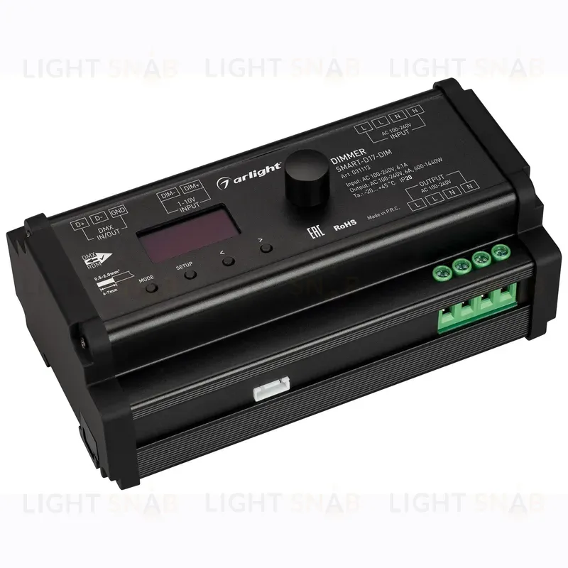 Диммер Arlight Smart-D17-Dim (230V, 6A, Triac, Din, 2.4G) 031113 031113