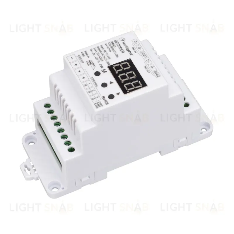 Декодер Arlight Smart-K23-DMX512-Din (12-24V, 3x6A) 027126 027126
