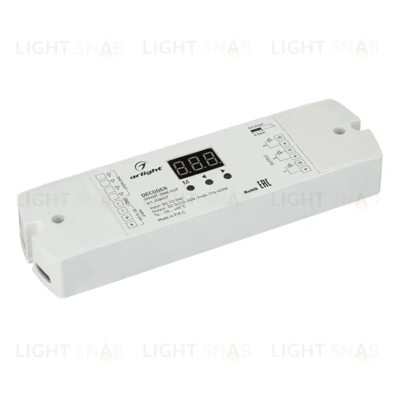 Декодер Arlight Smart-DMX-SUF (12-24V, 3x6A) 028407 028407