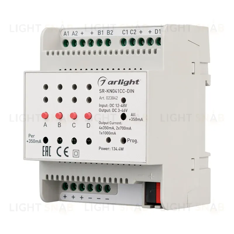 Контроллер тока Arlight SR-KN041CC-Din (12-48V, 4x350/700mA) 023042 023042