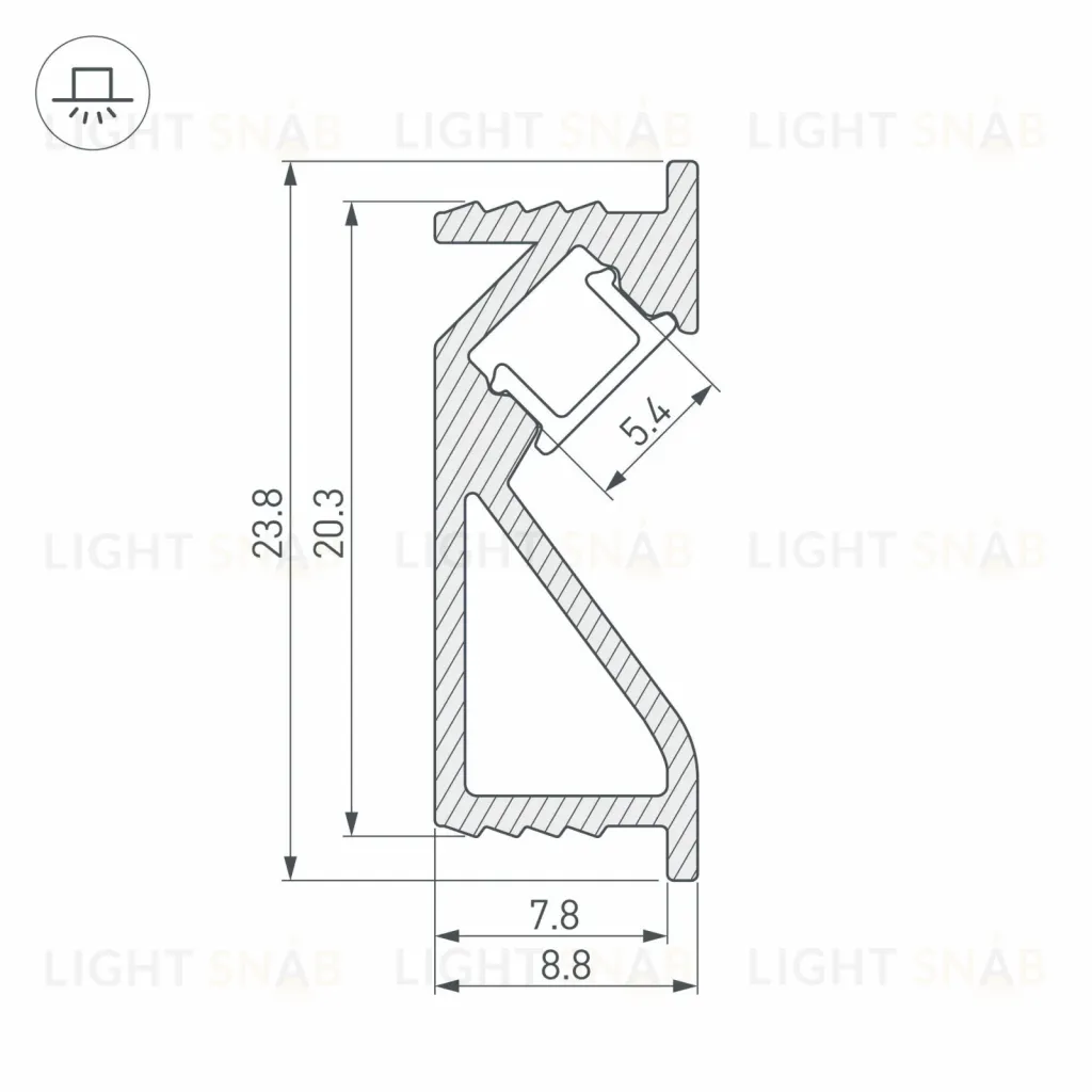 Алюминиевый профиль Arlight SL-Bevel-2000 Anod 031120(1) 031120(1)