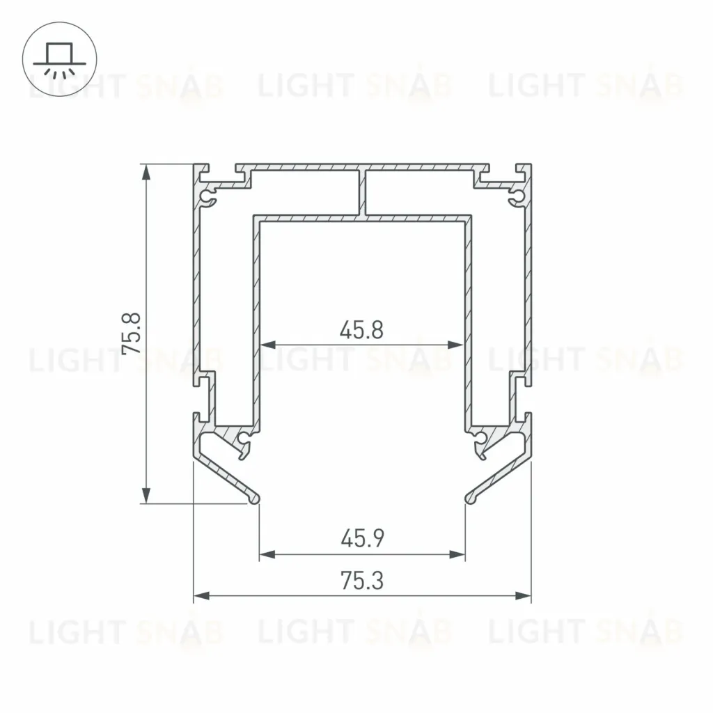Алюминиевый профиль-держатель Arlight Mag-Stretch-45-2000 032752(2) 032752(2)