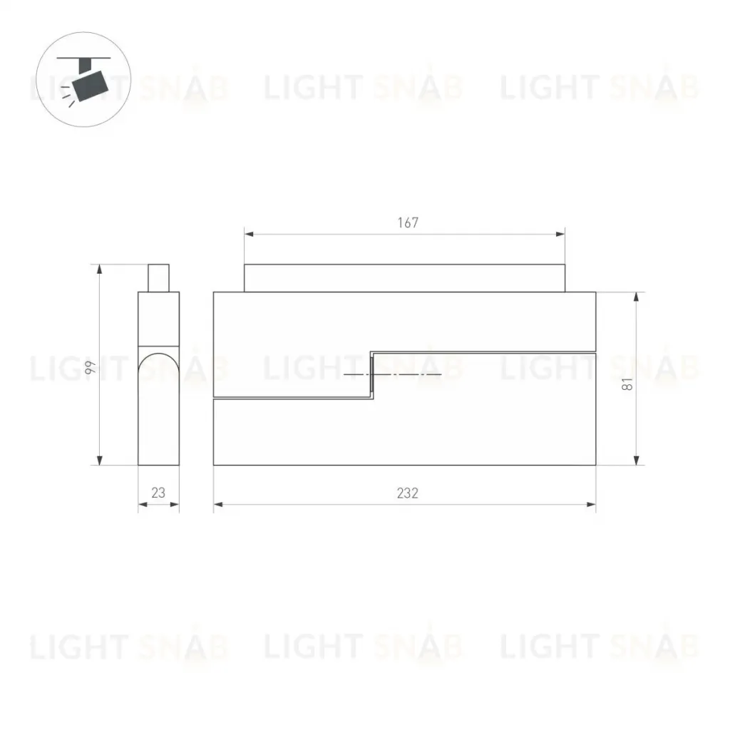 Трековый светильник Arlight Mag-Orient-Laser-Fold-S230-12W Warm3000 034642(1) 034642(1)