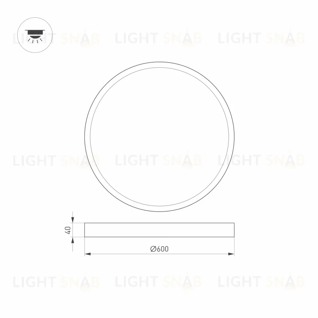 Настенно-потолочный светильник Arlight SP-Basic-R600-48W Warm3000 020524(1) 020524(1)