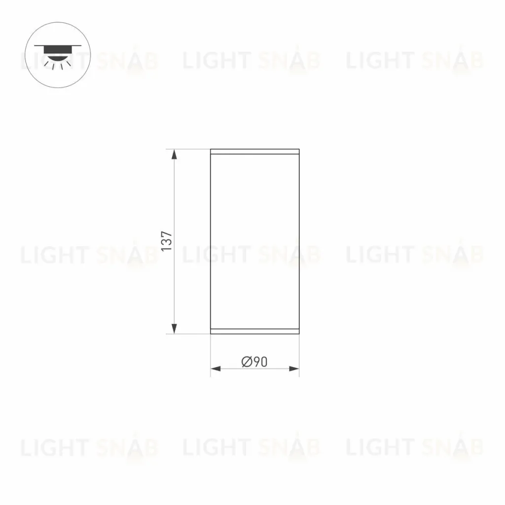 Уличный потолочный светильник Arlight LGD-Forma-Surface-R90-12W Warm3000 037261 037261
