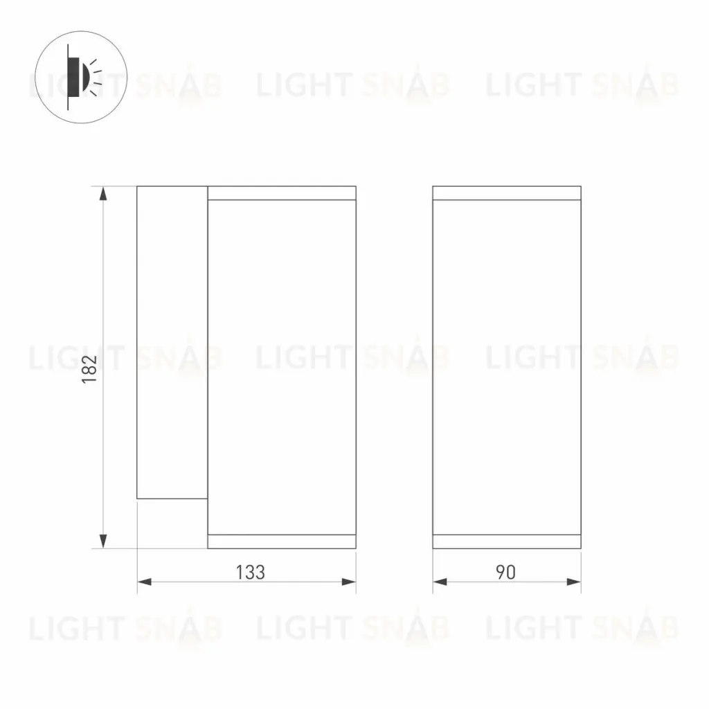 Уличный настенный светильник Arlight LGD-Forma-Wall-R90-12W Warm3000 037257 037257