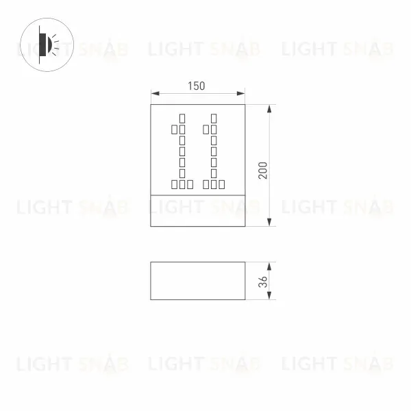 Уличный настенный светильник Arlight LGD-Sign-Wall-S150x200-3W Warm3000 030022 030022