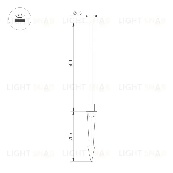 Ландшафтный светильник Arlight KT-Canna-L500-1W Warm3000 034161 034161