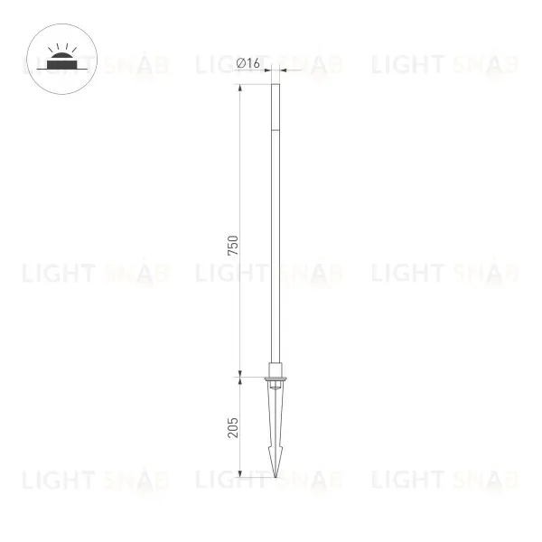 Ландшафтный светильник Arlight KT-Canna-L750-1W Warm3000 034162 034162