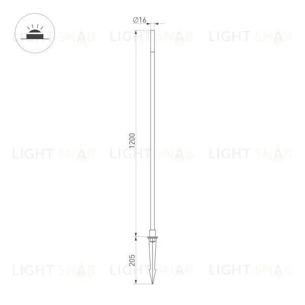 Ландшафтный светильник Arlight KT-Canna-L1200-1W Warm3000 034164 034164