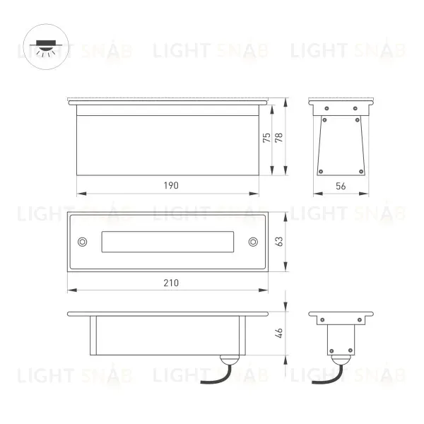 Ландшафтный светильник Arlight LTD-Line-Tilt-S210-8W Day4000 034827 034827
