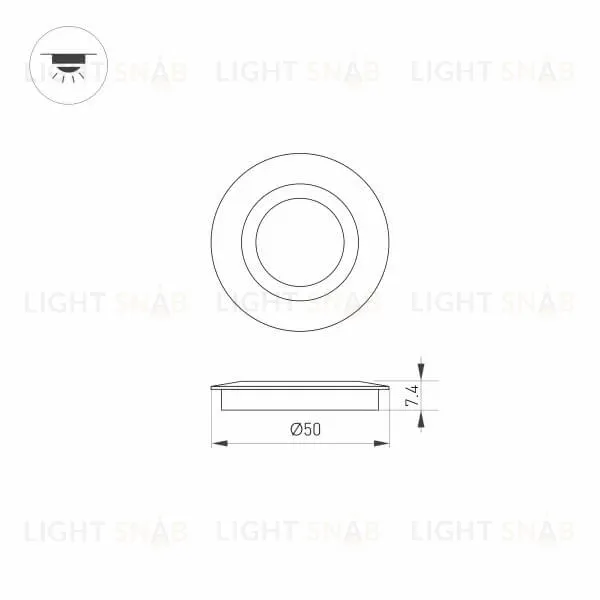 Накладка Arlight ART-Deck-Cap-Flat-R50 024927 024927