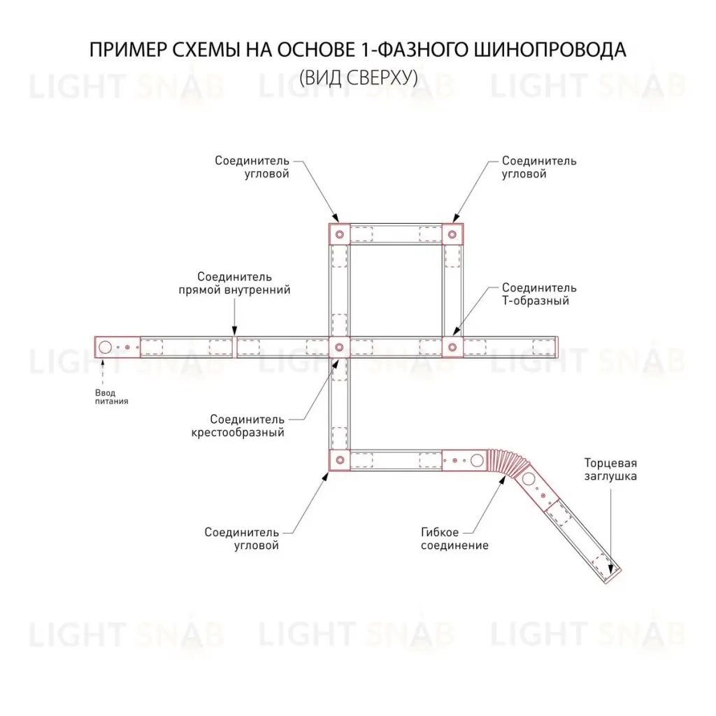 Встраиваемый однофазный шинопровод Elektrostandard Track Rail WH Recessed 4690389178511 4690389178511