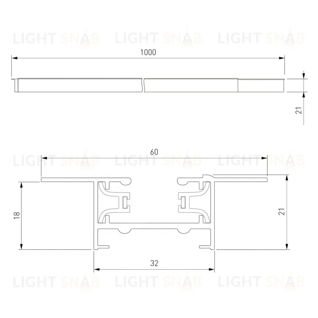 Встраиваемый однофазный шинопровод Elektrostandard Track Rail WH Recessed 4690389178511 4690389178511