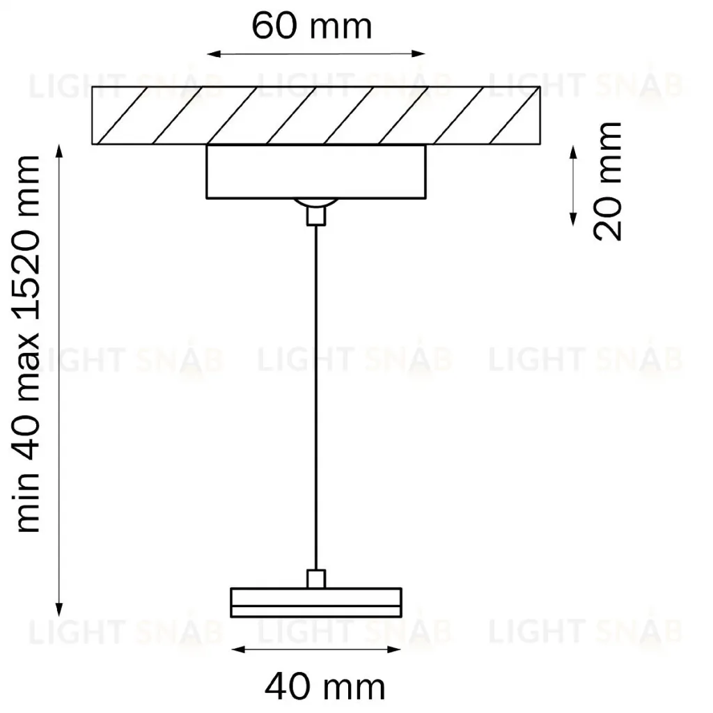 Подвес для трековых светильников Lightstar Barra 505177 505177