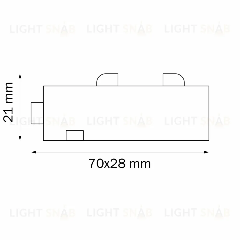 Соединитель трековый однофазный Lightstar Barra 505107 505107