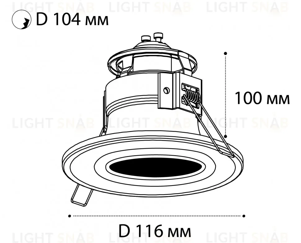 Встраиваемый светильник Italline IT07-7012 white IT07-7012 white
