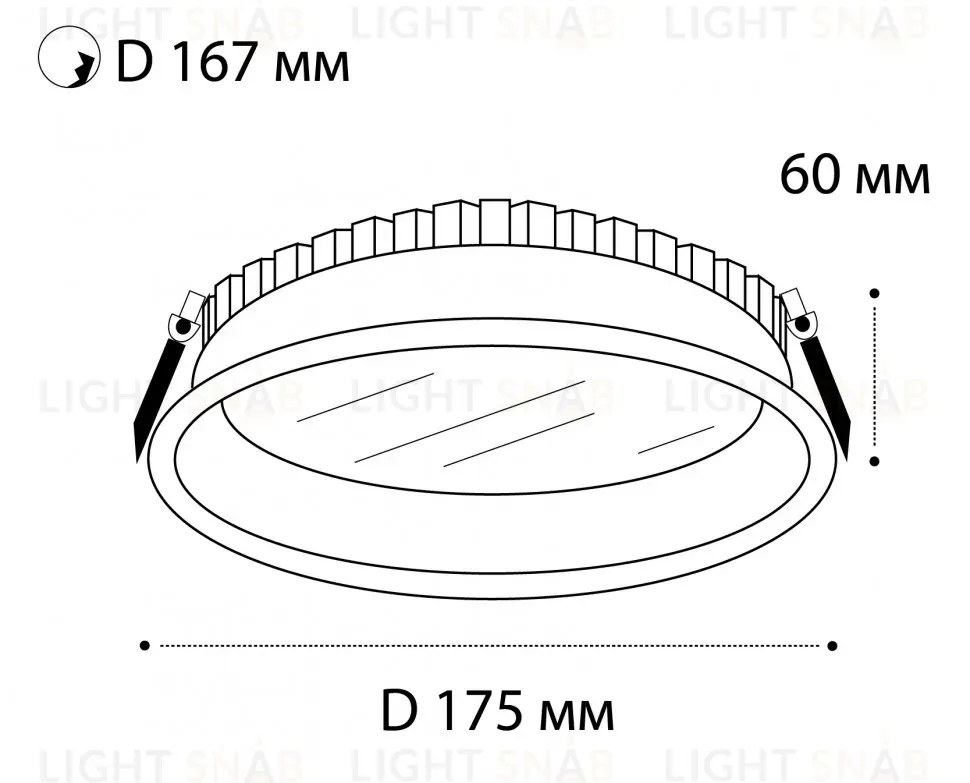 Встраиваемый светильник Italline IT06-6014 white 3000K IT06-6014 white 3000K