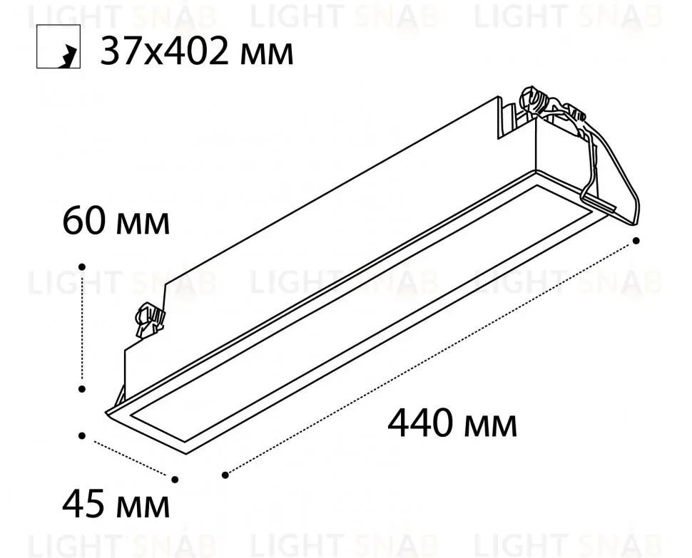 Встраиваемый светильник Italline IT06-6015 white 3000K IT06-6015 white 3000K