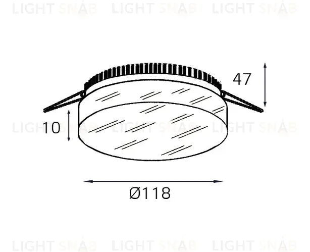Встраиваемый светильник Italline IT06-6010 white 3000K IT06-6010 white 3000K