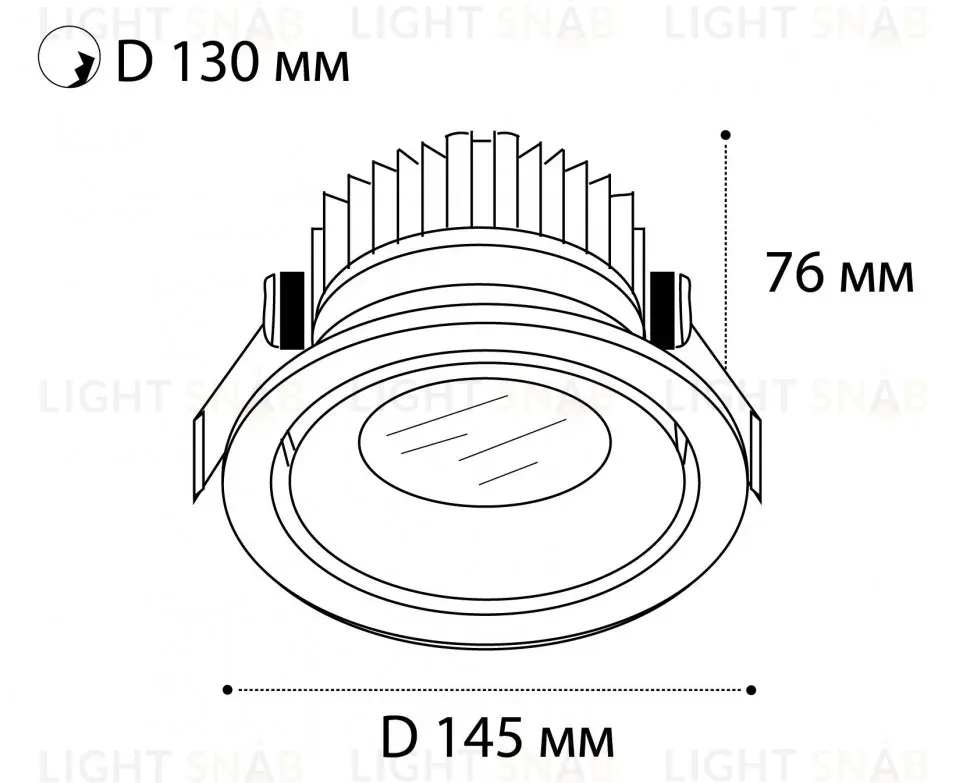 Встраиваемый светильник Italline IT06-6018 black 4000K IT06-6018 black 4000K
