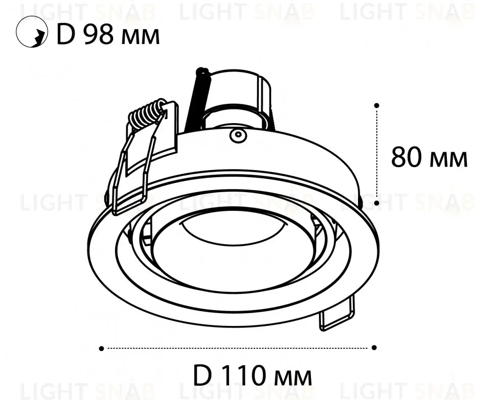 Встраиваемый светильник Italline DE-313 black DE-313 black
