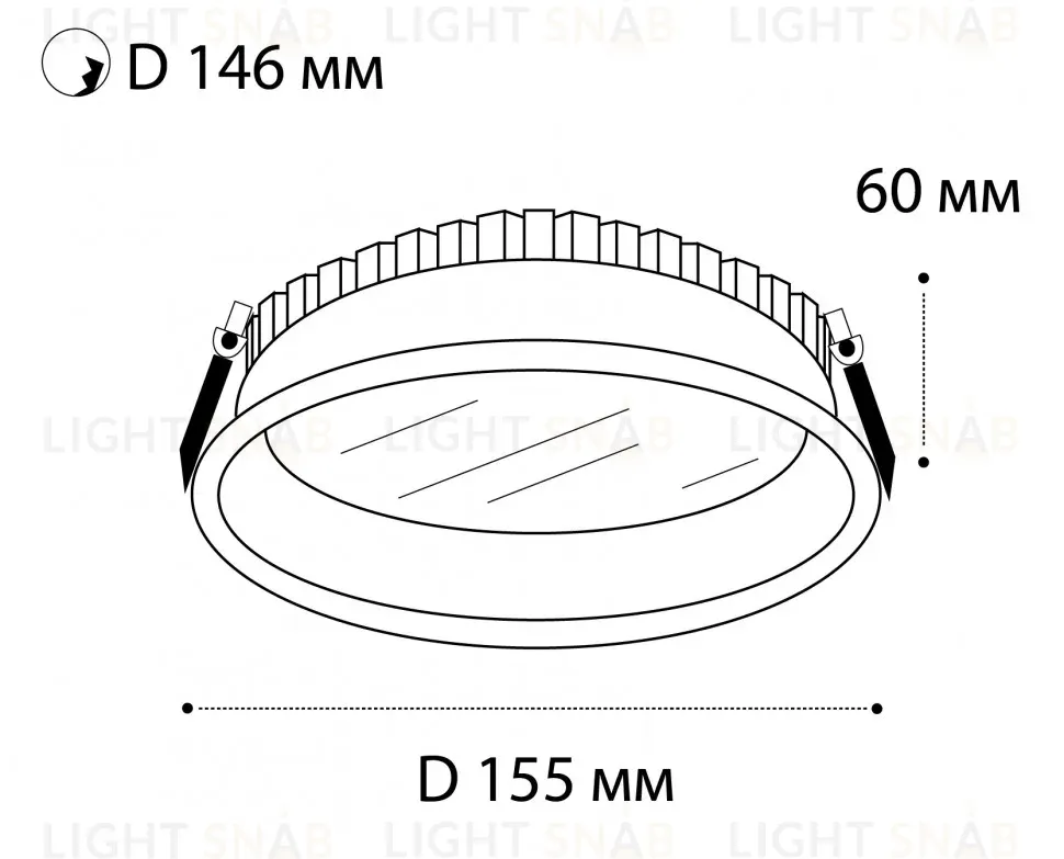 Встраиваемый светильник Italline IT06-6013 black 4000K IT06-6013 black 4000K