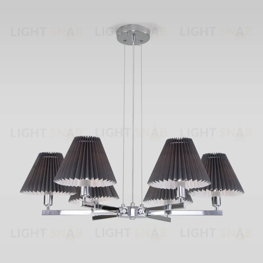 Подвесная люстра Eurosvet Peony 60136/6 хром/графит 60136/6 хром/графит