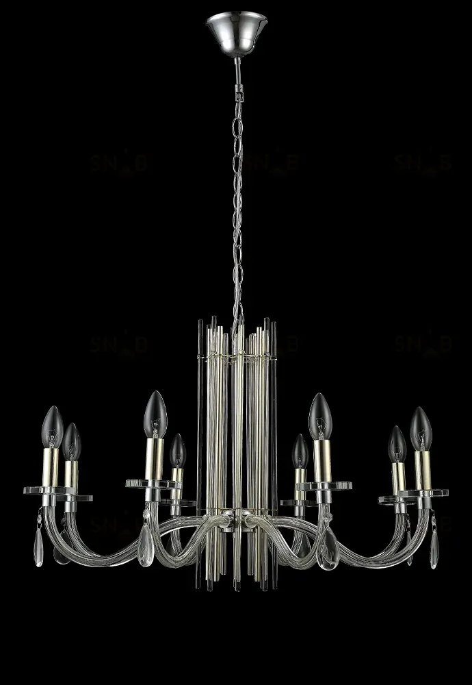 Подвесная люстра Crystal Lux AURELIO SP8 GOLD+CHROME/TRANSPARENT AURELIO SP8 GOLD+CHROME/TRANSPARENT