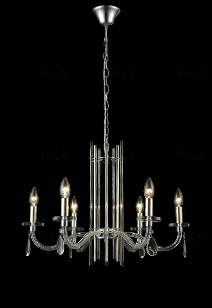 Подвесная люстра Crystal Lux AURELIO SP6 GOLD+CHROME/TRANSPARENT AURELIO SP6 GOLD+CHROME/TRANSPARENT